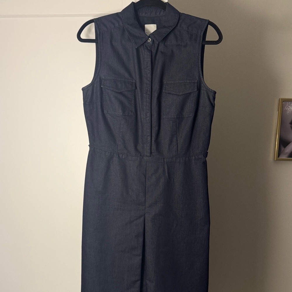 Halogen Sleeveless Denim Jumpsuit